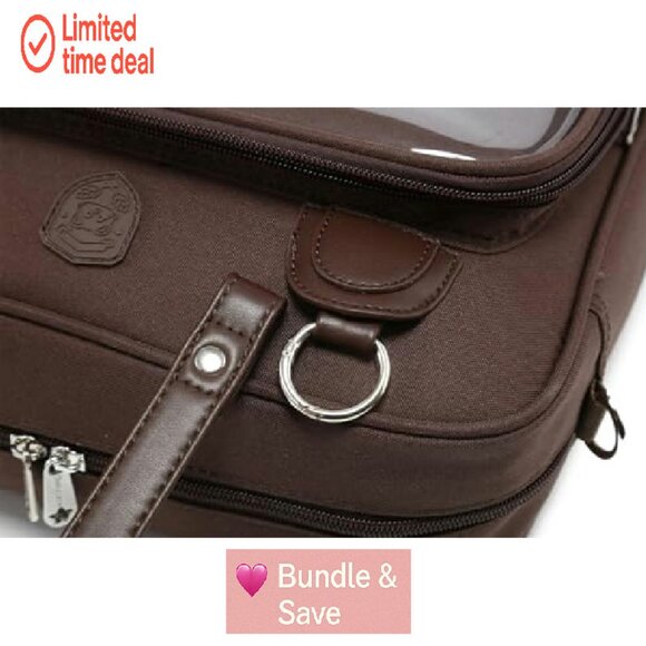 Oxford Ita Bag Crossbody Shoulder Satchel Messenger Backpack Pins Display - Picture 8 of 8